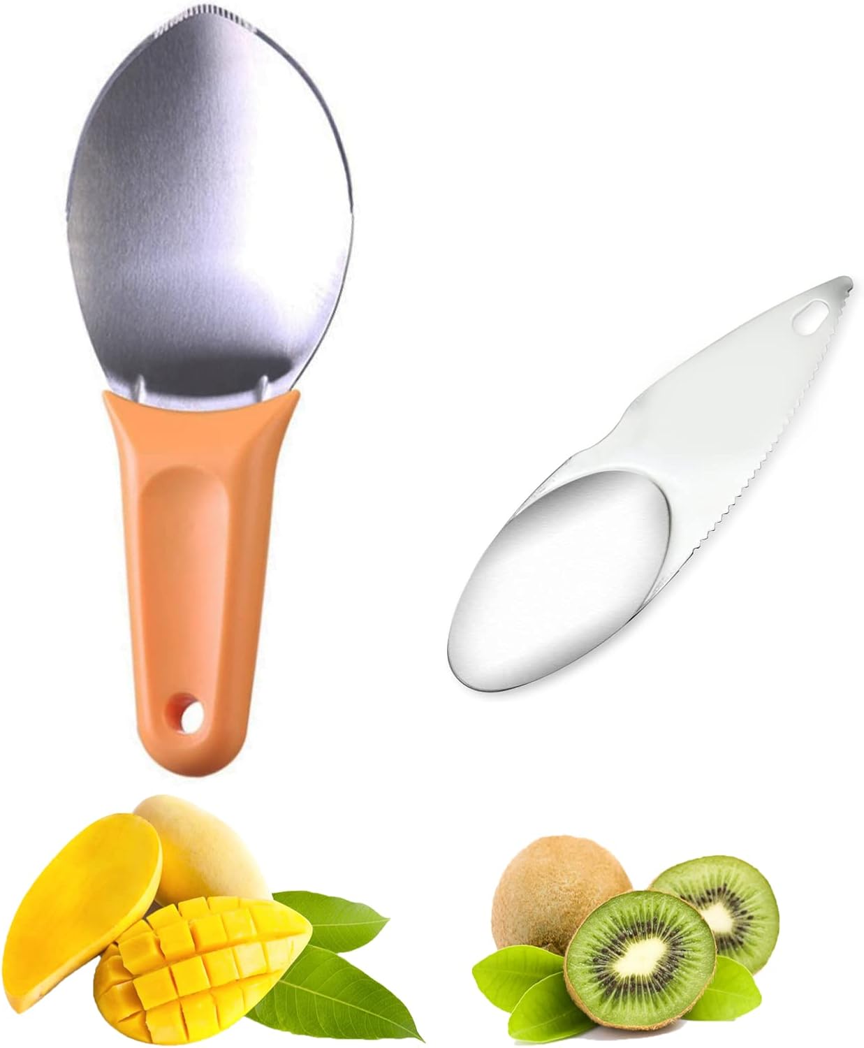 Mango Slicer Cutter Peeler Corer,Kiwi Slicer,Mango and Kiwi Splitter Divider Cuber Corer Remover,Watermelon Cutter Tool,Kitchen Tools for Making Fruit Salad
