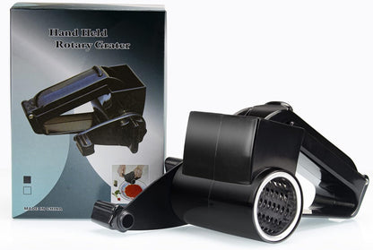 Cheese Grater with Handle, Rotary Cheese Grater,Vegetable, Chocolate, Hard Cheese & Nut Grater,White