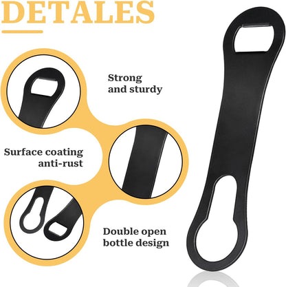 2 Pieces Bottle Opener and Pour Spout Remover Flat Bar Key for Bartenders Stainless Steel Speed Opener Multifunction Dog Bone Wine Bottle Opener for Home Kitchen Party and Bar