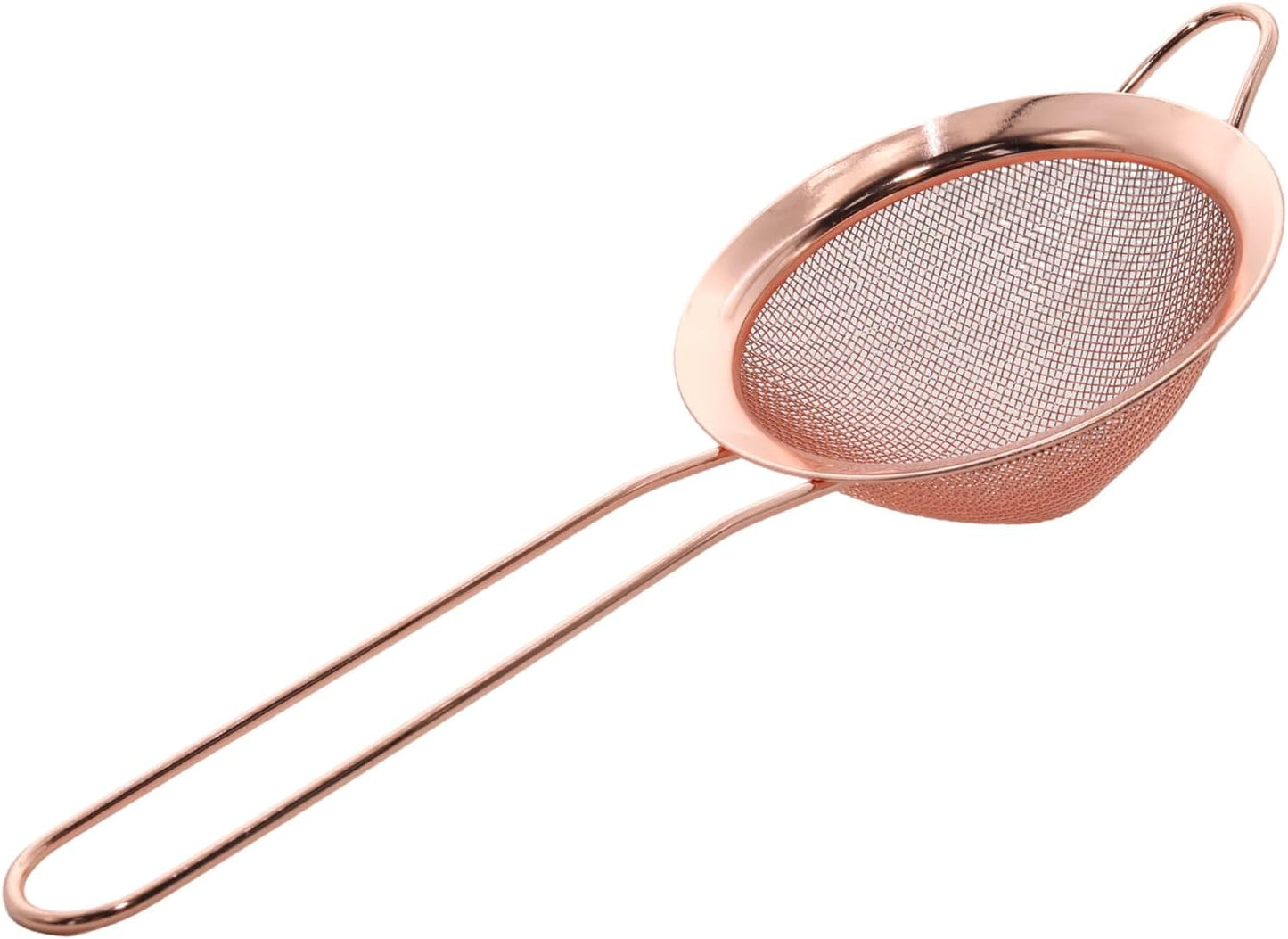 Black Fine Mesh Strainer - 304 Stainless Steel Handheld Sieve, Small Kitchen Filter for Baking, Tea & Cocktail Making(8.3inch)