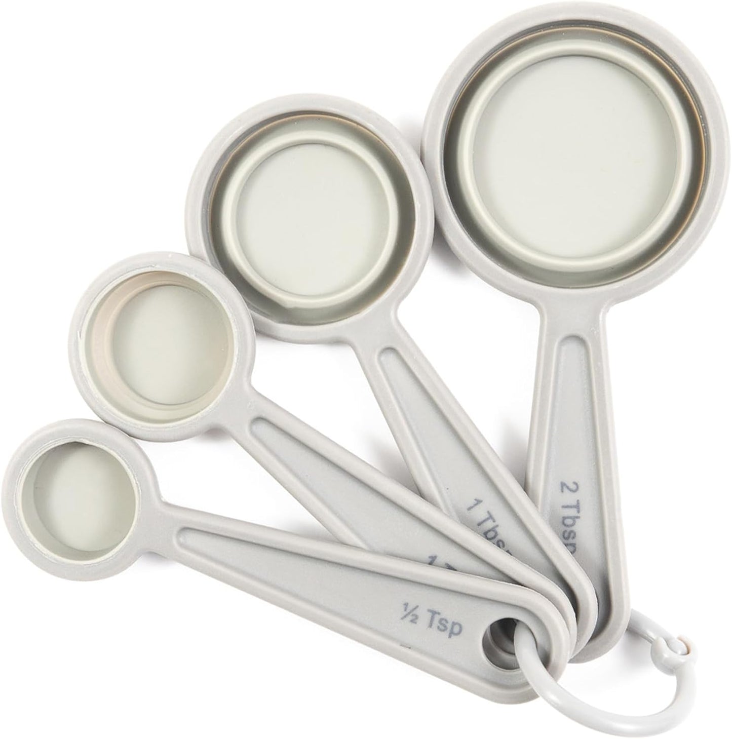 French Culinary Institute Premium 4-Piece Collapsible Measuring Spoon Set, Gray