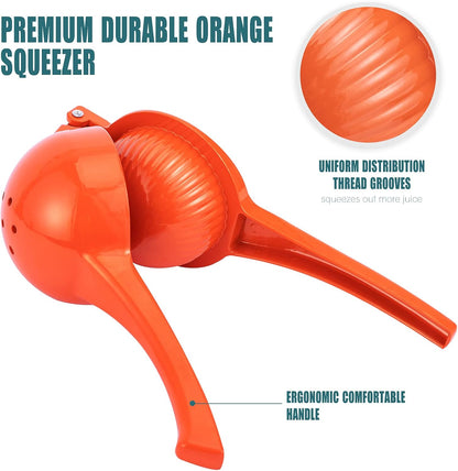 Y-ME Manual Juicer Citrus Lemon Squeezer, Fruit Juicer Lime Press Metal, Professional Hand Juicer Kitchen Tool(Yellow）