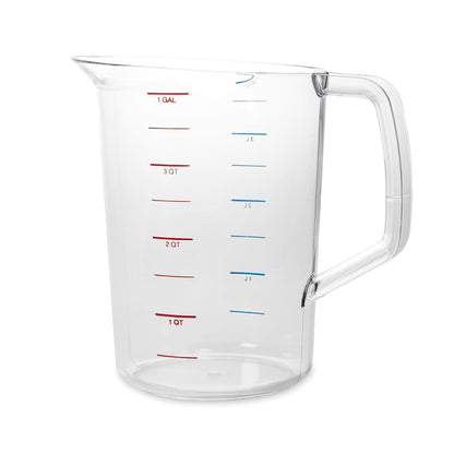 Rubbermaid Commercial Products Bouncer Clear Measuring Cup 2-Cup/0.5-Quart Clear Strong Food Grade Easy Read for Liquid/Dry Ingredients for Home/Professional Kitchen