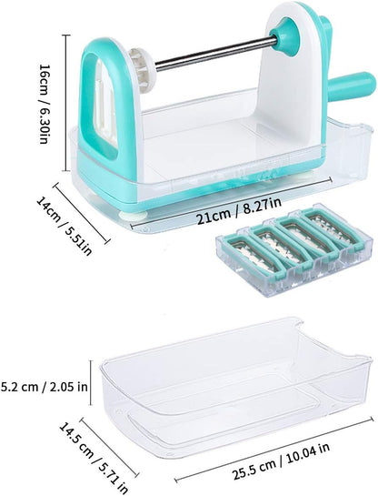 Ourokhome Zucchini Noodle Maker Spaghetti Spiralizer - 5 Blades Vegetable Slicer for Veggie Noodles and Curly Chips