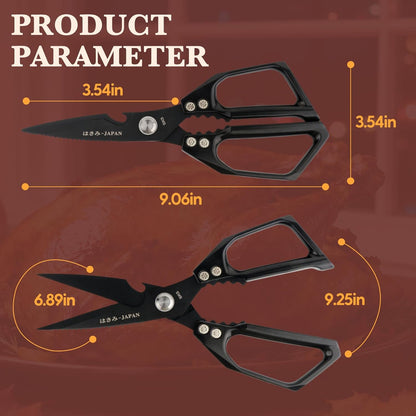 Herb Scissors, Shallot Scissors, Multipurpose 5 Blade Kitchen Herb Shears, Herb Cutter with Safety Cover and Cleaning Comb for Chopping Shallot Basil Chive Parsley