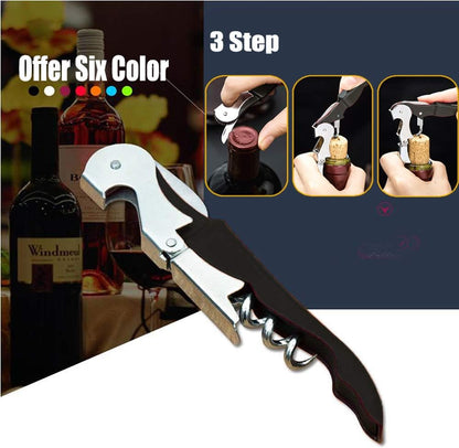 Kit-Home Professional Waiter Corkscrew Wine Openers Set (4 PCS),Upgraded with Heavy Duty Stainless Steel Hinges Wine Key for Restaurant Waiters, Sommelier, Bartenders