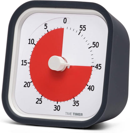 TIME TIMER 60 Minute MOD Education Edition ⁠— Visual Timer with Desktop Software for Kids Classroom Learning, Teachers Desk Clock, Study Tool and Office Meetings with Silent Operation (Charcoal)
