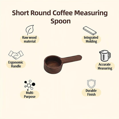 Black Walnut Wood Coffee Scoop, Measuring Spoon for Coffee Beans, Tea, Flour and Oats, Natural Texture, 3.86 Inch