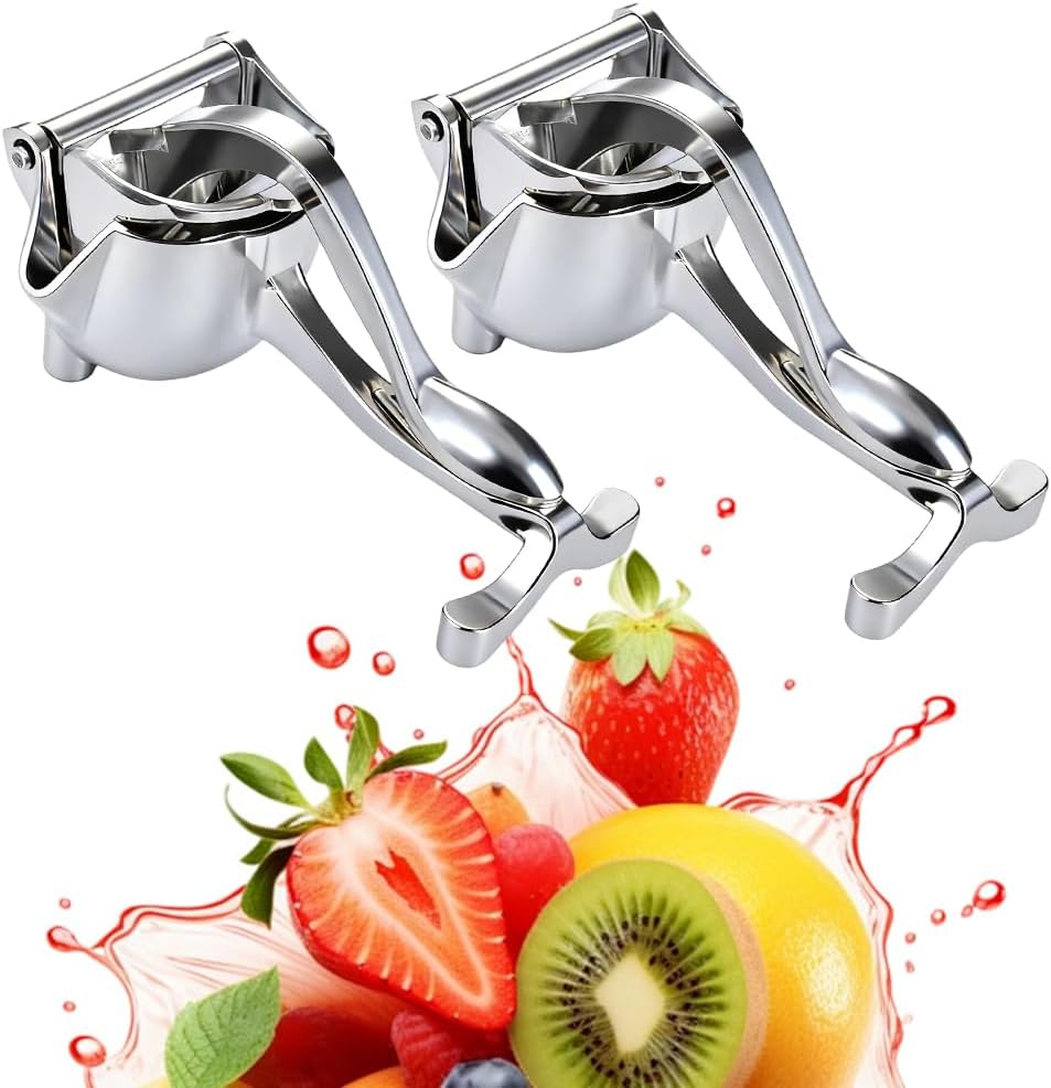 Heavy Duty Manual Fruit Juicer Press, 2026 New Large Capacity Manual Citrus Squeezer Citrus Juicer Hand Press, Upgrade Detachable Portable Aluminum Juicer for Kitchen Use (1)