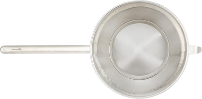 Restaurantware Fine Mesh Strainer Set of 3 Different Sizes with Silicone Handle Stainless Steel Extra Fine Mesh Strainer Heat-Resistant Handle Dishwasher-Safe for Rice, Quinoa, Pasta