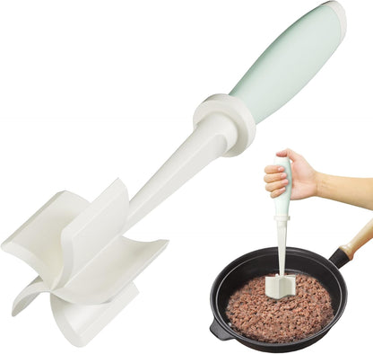 Upgrade Meat Chopper, Heat Resistant Meat Masher for Hamburger, Ground Beef Smasher, Nylon Hamburger Grinder Utensil for Ground Beef, Non Stick Mix Ground Chopper, Mix and Chop Potato Masher Tool