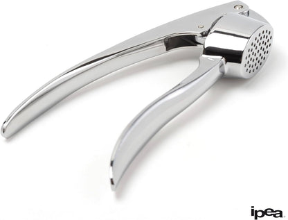 IPEA Stainless Steel Garlic Press for Garlic, Ginger, Chilli – Super Solid – Elegant Design – Professional Kitchen Garlic Press for Squeezing Nuts and Foods – Crusher – Easy to Clean