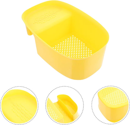 OSALADI Multifunctional Saddle-shaped Sink Drain Basket Plastic Kitchen Colander Strainer for Washing and Draining Fruits Vegetables Over Sink Space-saving Holder