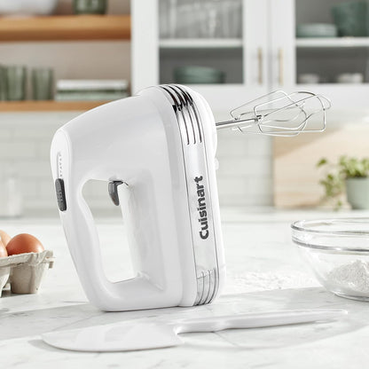 Cuisinart Power Advantage Plus 9-Speed Hand Mixer, 220W Motor, Electric Mixer with Dishwasher-Safe Beaters, Storage Case, HM-90BCS, Brushed Chrome