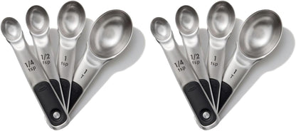 OXO Good Grips 4 Piece Stainless Steel Measuring Spoons with Magnetic Snaps