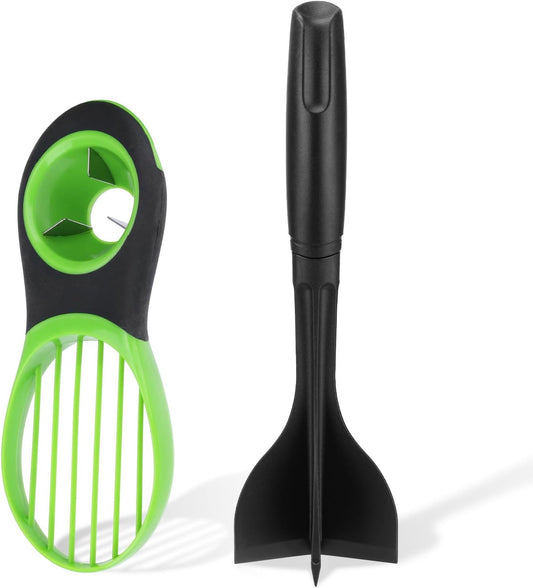 3-in-1 Avocado Slicer and Crushing Avocado Mashing Machine Kit, Manual Kitchen Tool Dishwasher Safe