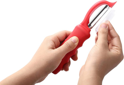 Spring Chef Premium Swivel Vegetable Peeler, Soft Grip Handle and Ultra Sharp Stainless Steel Blades - Perfect Kitchen Peeler For Veggie, Fruit, Potato, Carrot, Apple - Pink Lemonade
