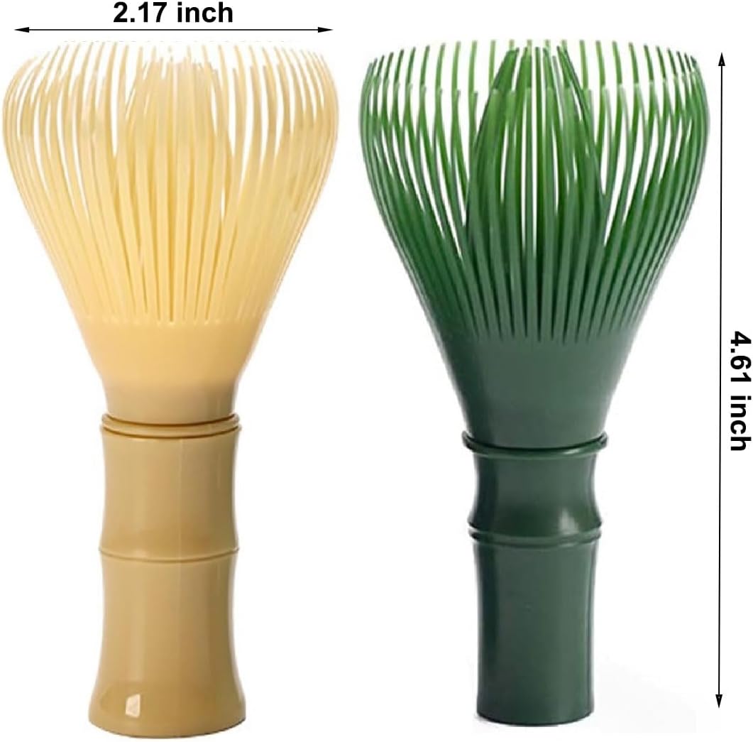 Matcha Whisk, PP Resin Matcha Stirrer, Traditional Handcrafted Japanese Matcha Tea Mixer Brush Mixing Tool Accessory for Tea Preparation (Yellow)