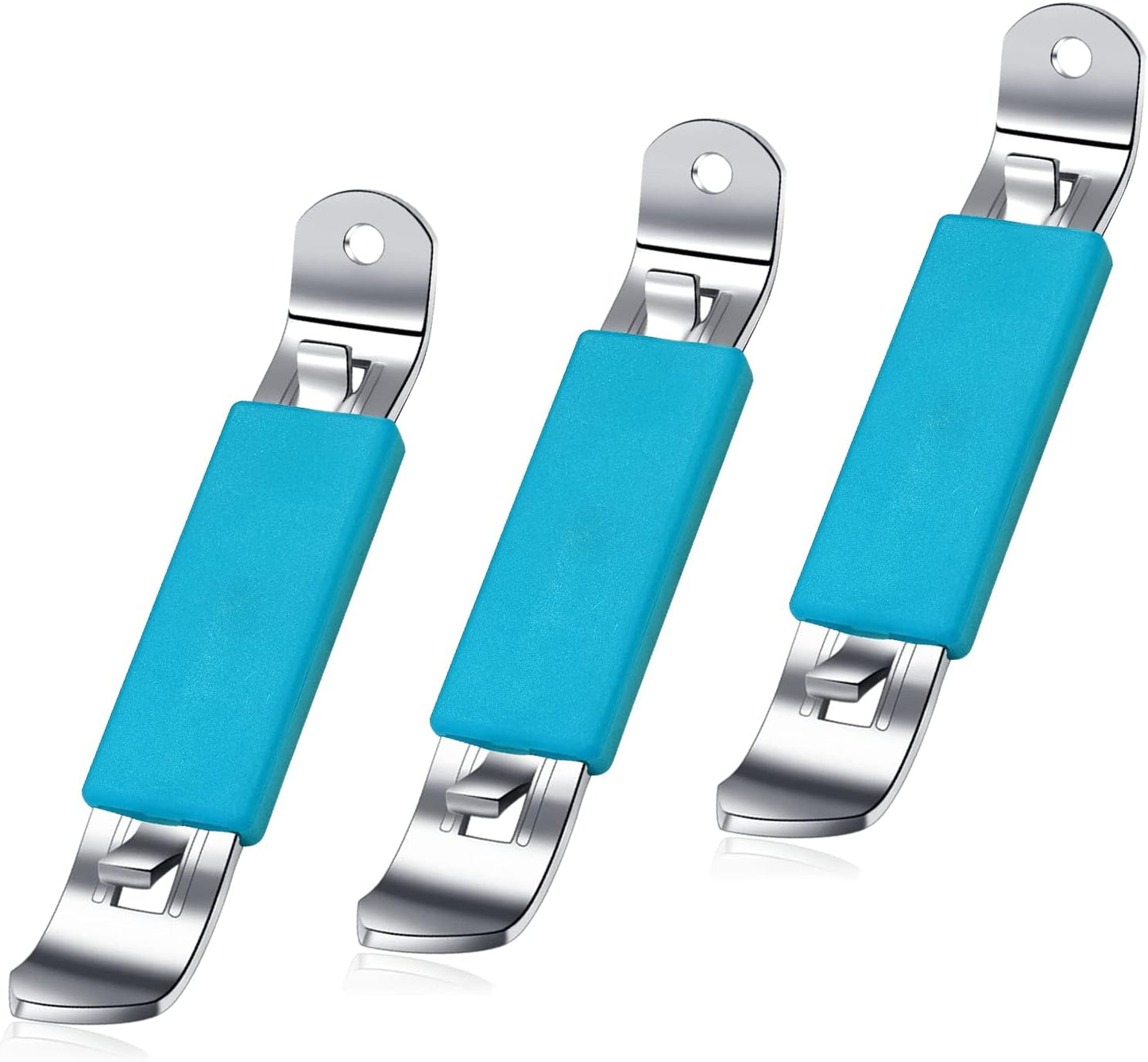 3 Pieces Magnetic Bottle Openers Can Opener Classic Beer Opener Stainless Steel Small Bottle Opener Can Tapper with Magnet for Camping and Traveling HANCELANT (Black Blue Fuchsia)