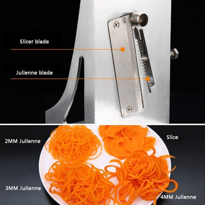 Metal Spiralizer Vegetable Spiralizer Vegetable Spiralizer, 3 Stainless Steel Blades, Manual Suction Base, Japanese Style Potato Spiralizer For Zucchini, Silver