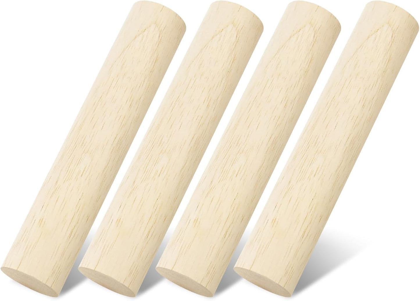 6 Inch Small Wooden Rolling Pin, 4 PCS Dumpling Dough Roller Wooden Mini Rolling Pins, Wooden Rolling Pin Set for Fondant, Pasta, Bread, Pastry, Cookies, Pizza, Pie Kitchen Utensil Tool