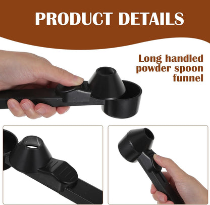 2pcs Coffee Scoop & Funnel For Reusable Cup Refillable Coffee Pods, 2tbsp Food-Grade Precise Measuring Protein Powder Scoop, Coffee Measuring Scoop for Coffee/Protein/Powder/Hot Cocoa