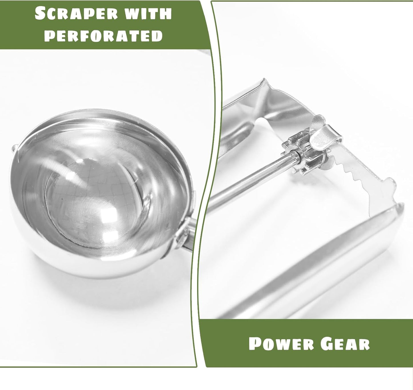 Cookie Scoop Dough,Ice Cream Scoop Melon Baller,Stainless Steel Meatball Scoop Ball Maker Muffin,1PCS