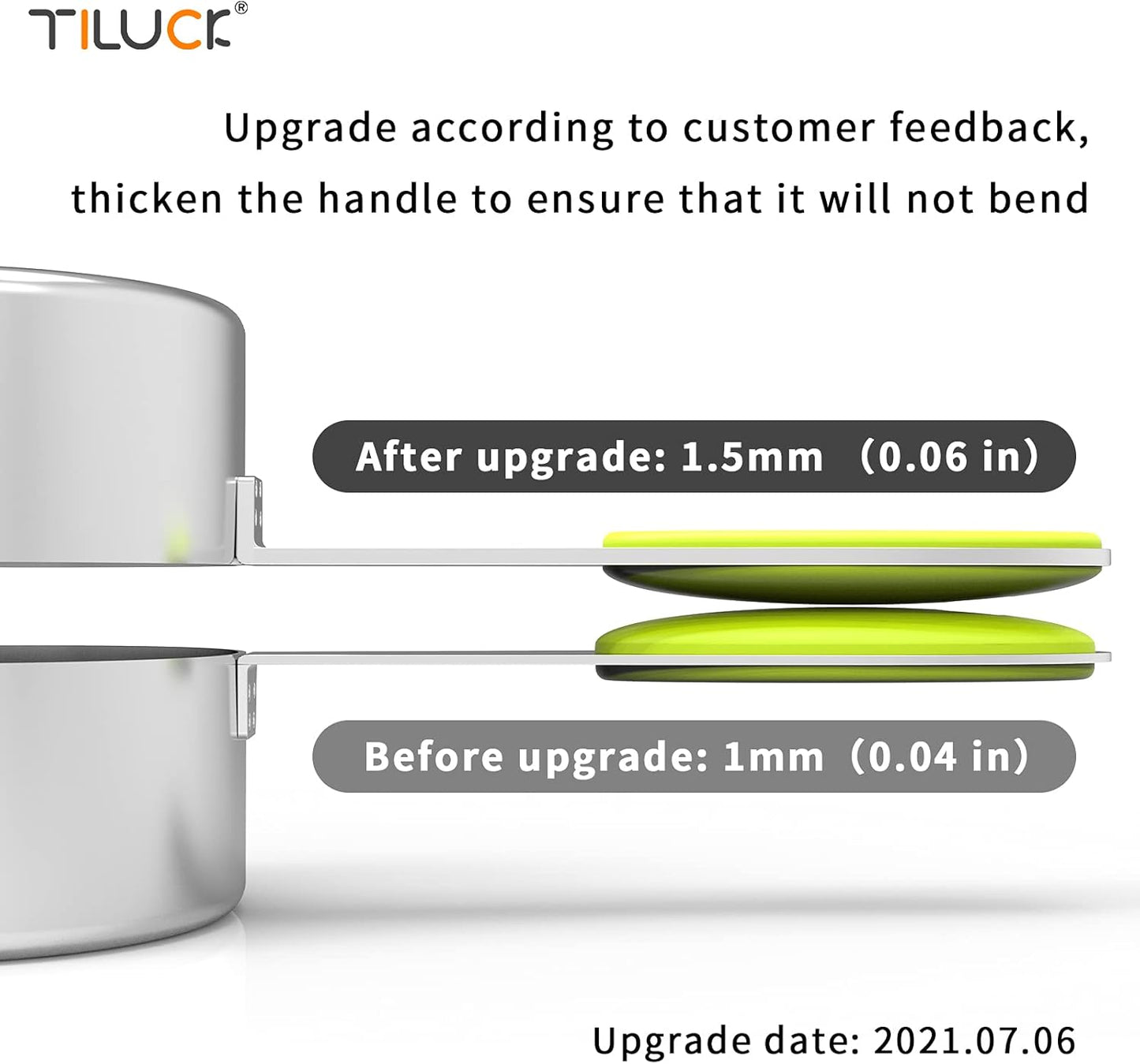 TILUCK Measuring Cups and Spoons Set, Stainless Steel, Kitchen Utensils for Cooking and Baking (10)