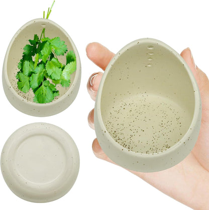 HINGTAI Earthenware Herb Stripping Bowl, Herb Stripper Bowl Ceramic, New Kitchen Tools Supplies, Available in Different Hole Sizes for Peeling the Stemmed Leaves