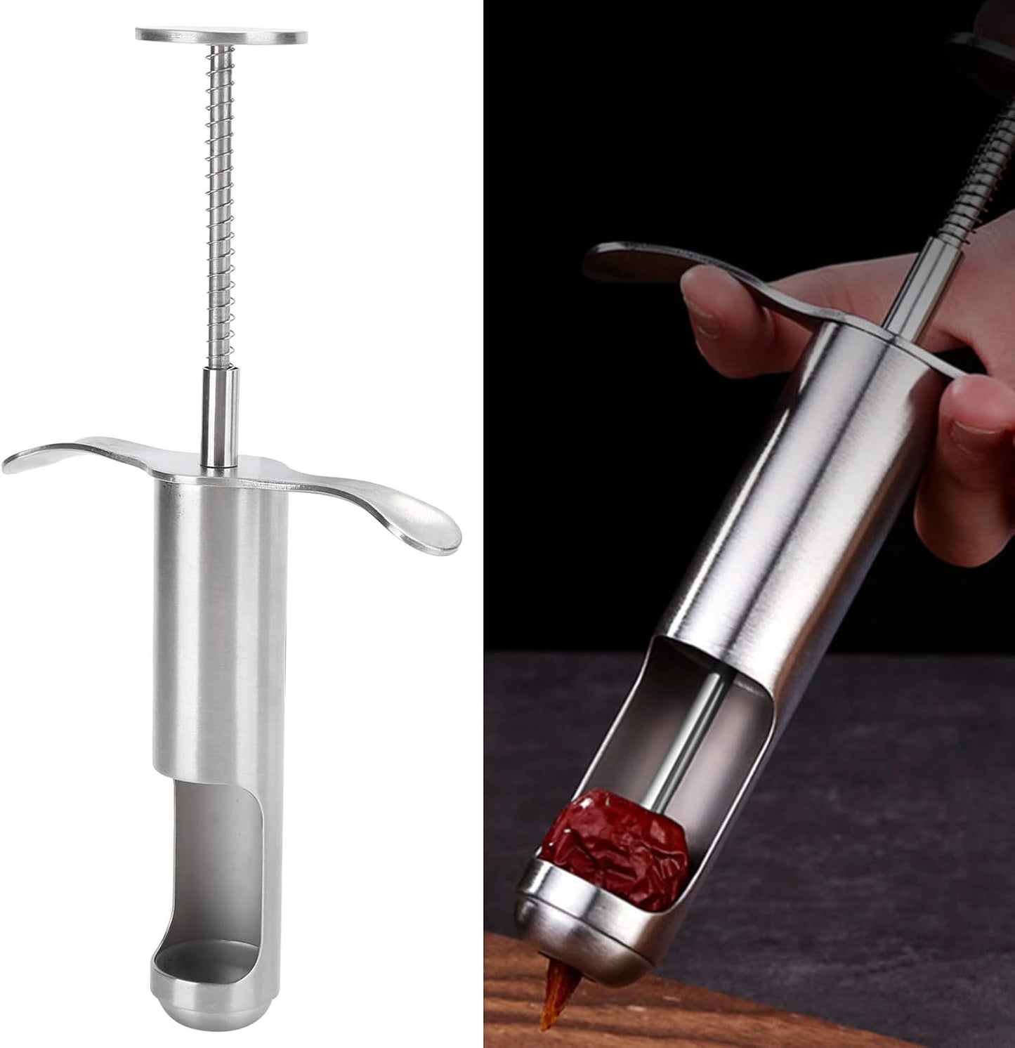 Red Dates Corer, Jujube Pitter Cherry Olive Corer Stainless Steel Fruit Core Remover Seed Push Out Tool Vegetable Tools Kitchen Gadgets for Red Dates Hawthorn Grape