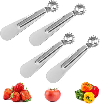 4 Pcs Tomato Corer Tool Strawberry Corer Tool Stainless Steel Strawberry Huller Tool Fruit Vegetable Baller Practical Kitchen Tool