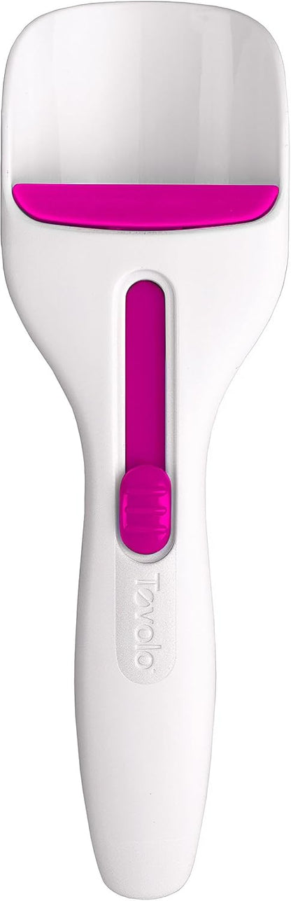 Tovolo Cupcake Scoop Batter Dispenser for Cupcakes Muffins Pancakes & Cookie Dough, Easy to Clean Batter Scoop Slide Dispenses Quicker for Even Size Baked Goods Kitchen Gadget, Deep Indigo
