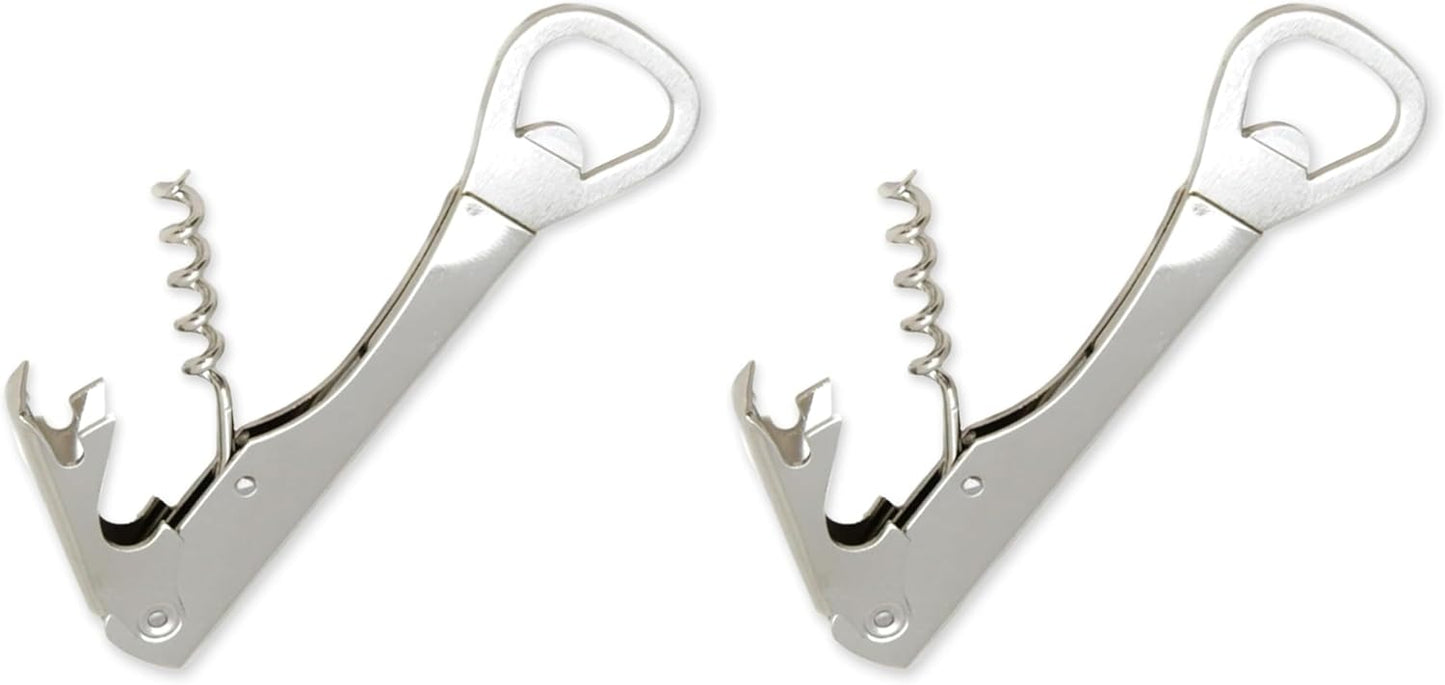 Chef Craft Select Bottle Opener and Corkscrew, 5.5 inches in length, Nickle Plated