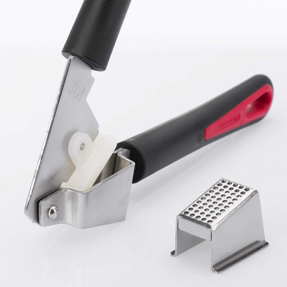 Westmark Germany Multipurpose Garlic Press with Olive Pitter, Nutcracker and Fish Scaler (Grey)