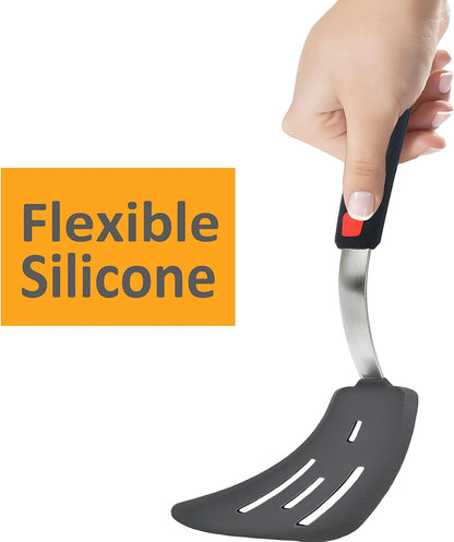 Mixed 5 Piece Silicone Spatula Set, 600F Heat-Resistant No-Melt Rubber Spatula Handle and Blade - Kitchen Cooking Utensils for Nonstick Cookware, Spatula Turner for Egg,Pancake,Burger- Dishwasher Safe
