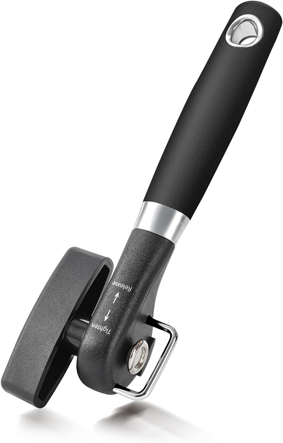 Beneno Can Opener, Manual Side Safe Cut Can Opener Smooth Edge with Durable Sharp Blade, Effort-Saving Knob & Comfortable Non-slip Handle, Brown