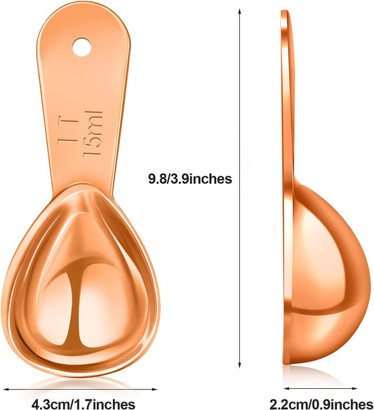 Patelai 3 Pieces Coffee Scoop Tablespoon Measuring Spoons Stainless Steel Coffee Scoops Short Handle Tablespoon for Tea Sugar Kitchen Gifts(15 ml,Silver)