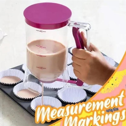 Pancake Batter Dispenser - Batter Separator Dispenser, Cupcake Handheld Dispenser Batter Funnel Measuring Cup Kitchen Baking Necessities Tools