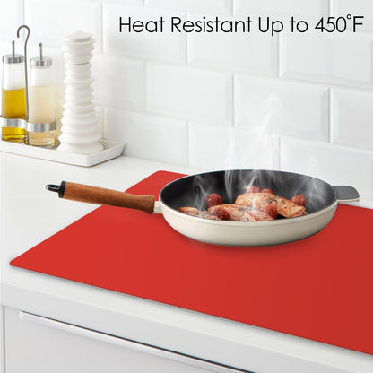Standard Silicone Mat,Black Baking Mat-Food Grade Kids Dinner Table Placemat Non Slip Counter Mat with Raised Edges Heat Resistant Mat for Air Fryer Nonstick Pastry Dough Mat(1 Pack 23.6'' x 15.7'')