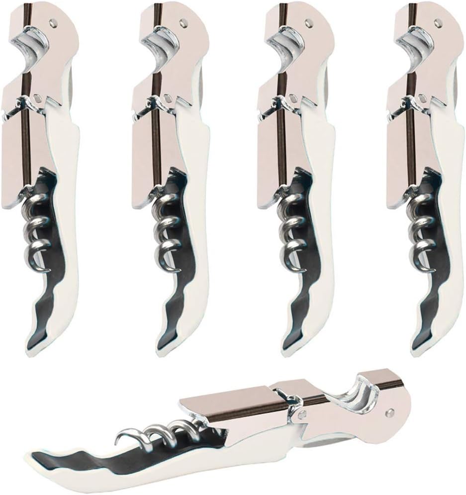Kit-Home Professional Waiter Corkscrew Wine Openers Set (4 PCS),Upgraded with Heavy Duty Stainless Steel Hinges Wine Key for Restaurant Waiters, Sommelier, Bartenders