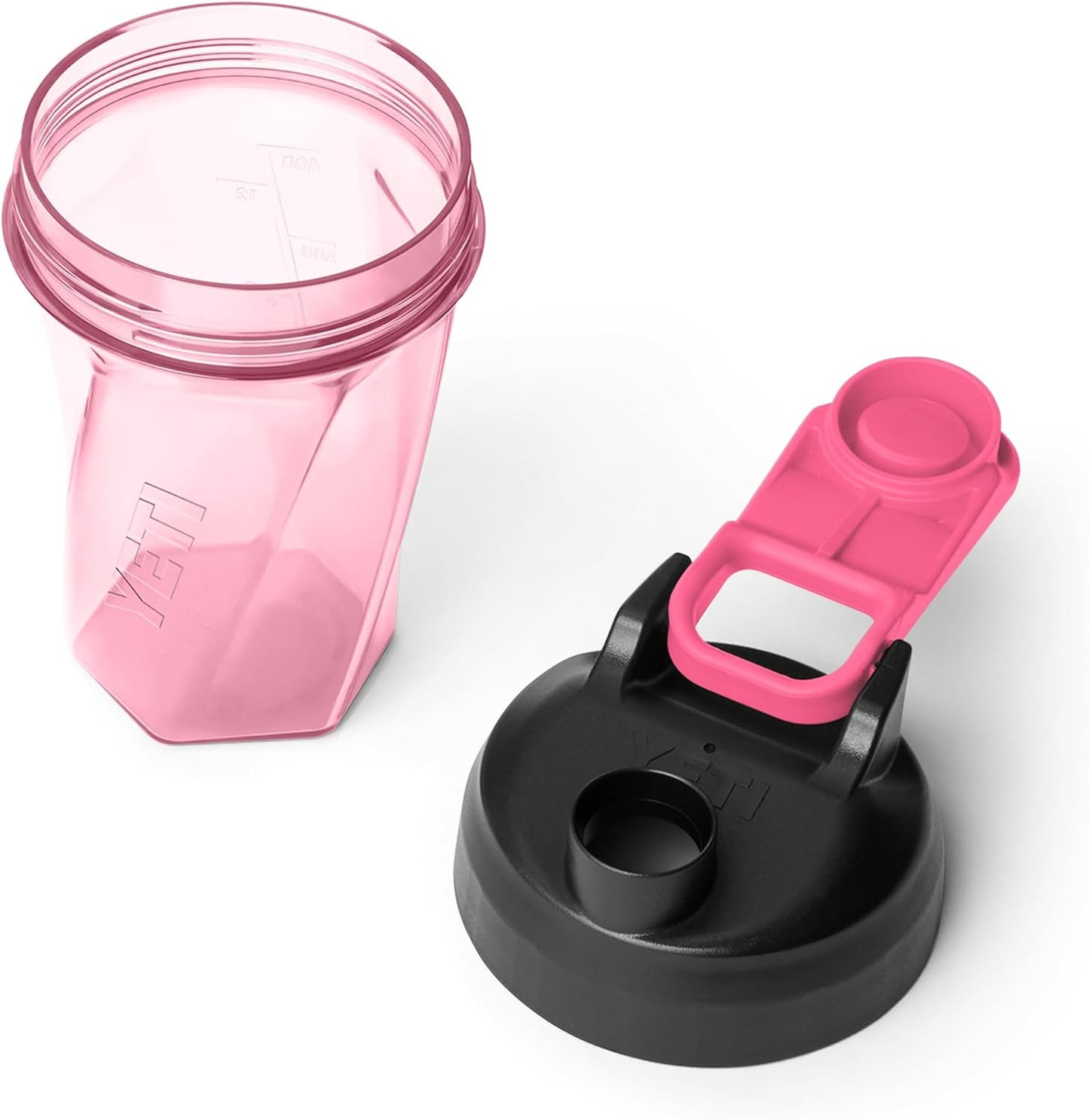 YETI Yonder Helimix Vortex Blender Shaker Bottle Holds up to 20oz | No Blending Ball or Whisk | USA Made | Portable Pre Workout Whey Protein Drink Shaker Cup | Dishwasher Safe, Clear