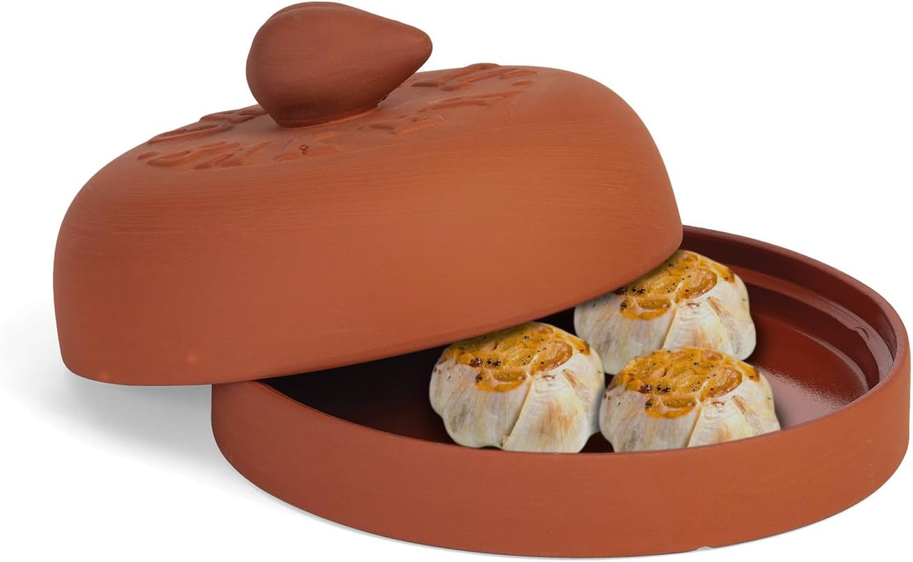 Fox Run Garlic Baker, 7-Inch, Terra Cotta