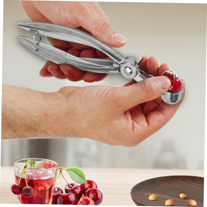 STOBAZA Stainless Steel Cherry Pitter Olive Remover Heavy Duty Date Corer Tool Fruit Pit Remover for Kitchen Versatile