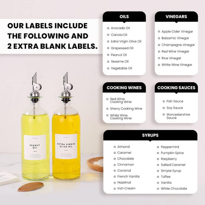 Molimoli - Premium Olive Oil Dispenser Bottles for Kitchen with Pourer - Oil and Vinegar Dispenser Set, Glass Dispenser for Kitchen, Dispenser Bottle of 350ml - Set of 2