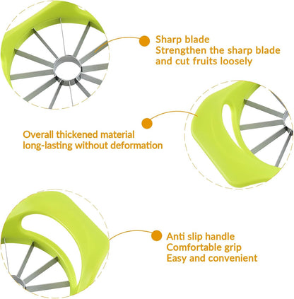Fruit Cutter apple slicer Tool,12-Blade Fruit Corer,Anti-Slip Handle Easy to Use, Time-Saving, Stainless Steel Cutter and Divider For apple Tomato Orange Pear Pineapple kitchen gadgets