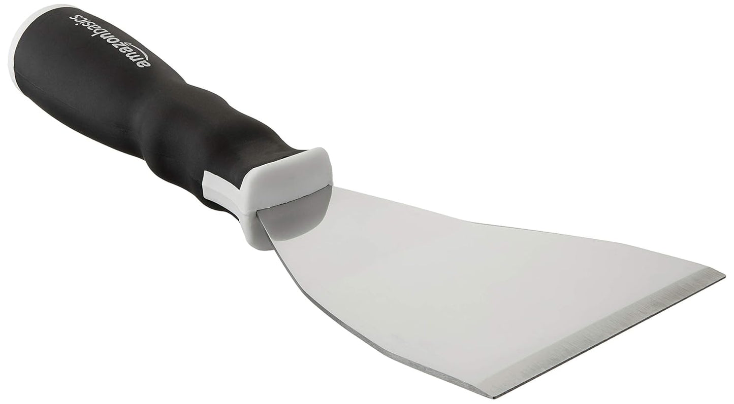 Amazon Basics Soft Grip Bent Scraper with Pole Socket, Heavy-Duty Hammer End for High-Reach Scraping, 3"