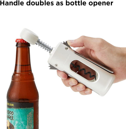 Rabbit Premium Wine Wing Corkscrew Wine Opener and Bottle Opener, Black 2.36 x 1.97 x 7.68 IN