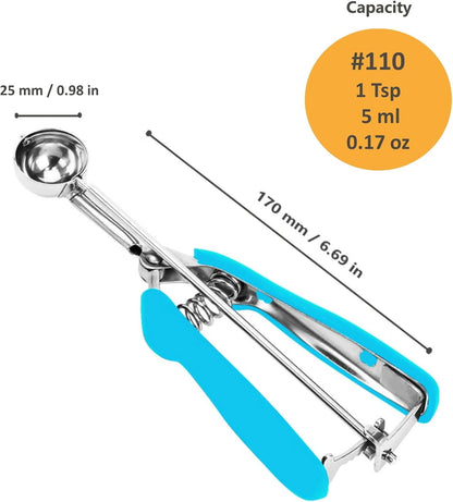 Cookie Scoop, Ice Cream Scoop, 1Tbsp/15 ml/0.5oz Cookie Scoops for Baking, 18/8 Stainless Steel Cookie Scooper for Baking, Ice Cream Scooper with Trigger Release, Cookie Dough Scoop with Non-slip Grip