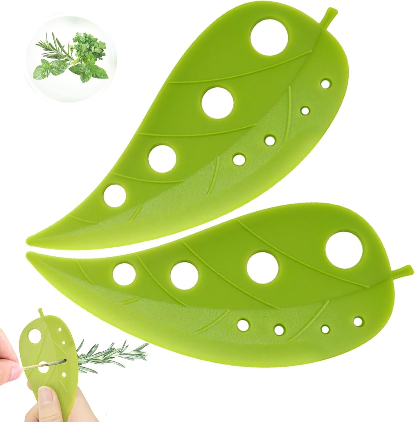 Premium Herb Stripper, Kitchen Herbs Leaf Stripping Tool, Herb Stripper Tool, Herb Leaf Peeler for Collard Greens Thyme Basil Rosemary Stripper, Dishwasher Safe
