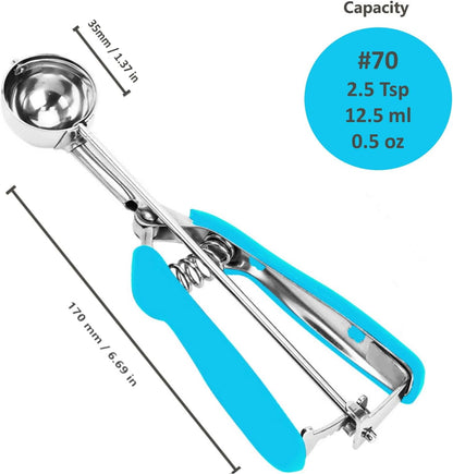 Ice Cream Scoop, 18/8 Stainless Steel Cookie Scoop, Cookie Scoops for Baking, 2 Tbsp/ 30 ml/ 1 oz Cookie Dough Scoop, Ice Cream Scooper with Trigger Release, Cookie Scooper for Baking